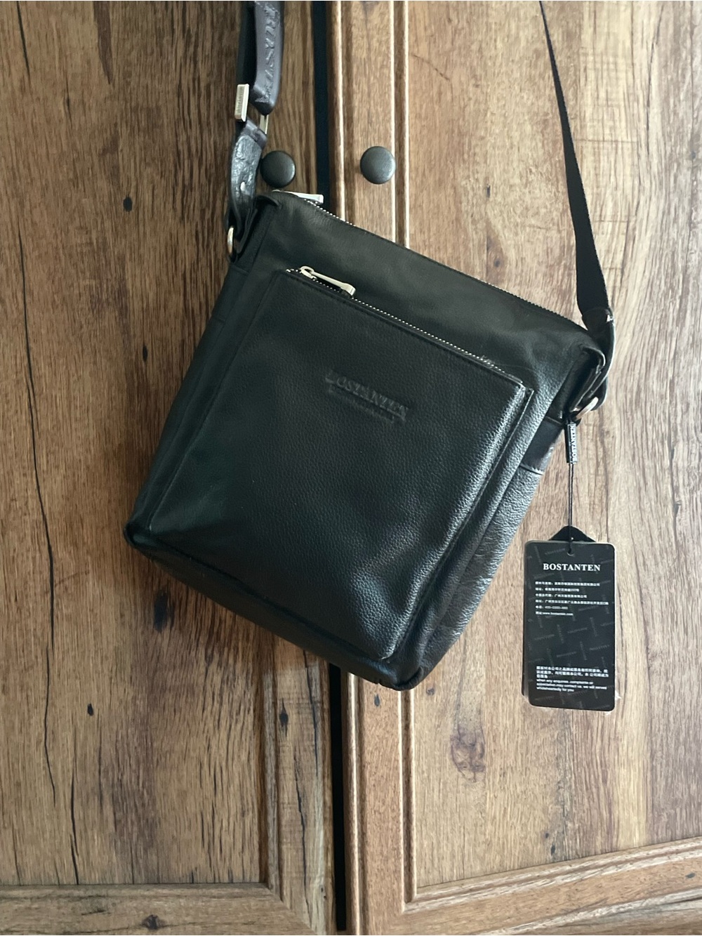 Bostanten Black Leather Bag
